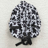 High quality  black leopard print backpack