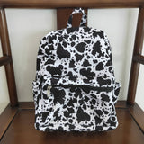 High quality  black leopard print backpack