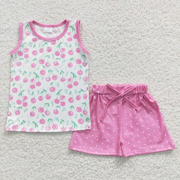 cherry pink girls outfit