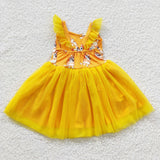 orange dog cartoon Dresses