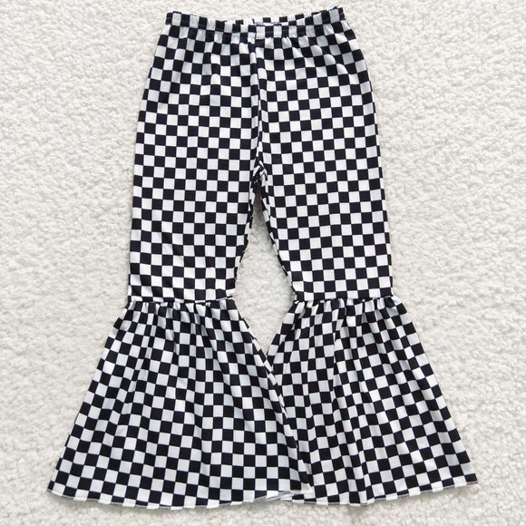 Black checkerboard pants