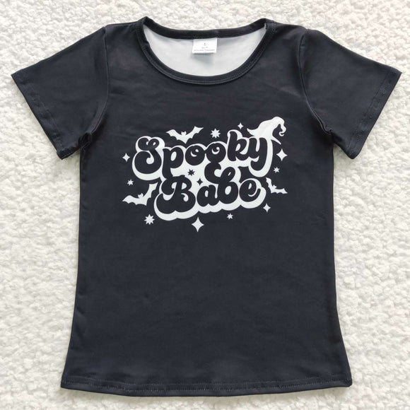 short sleeve spooky babe girl top