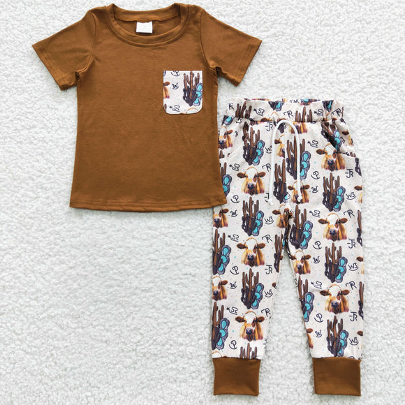 western  turquoise brown boy clothing