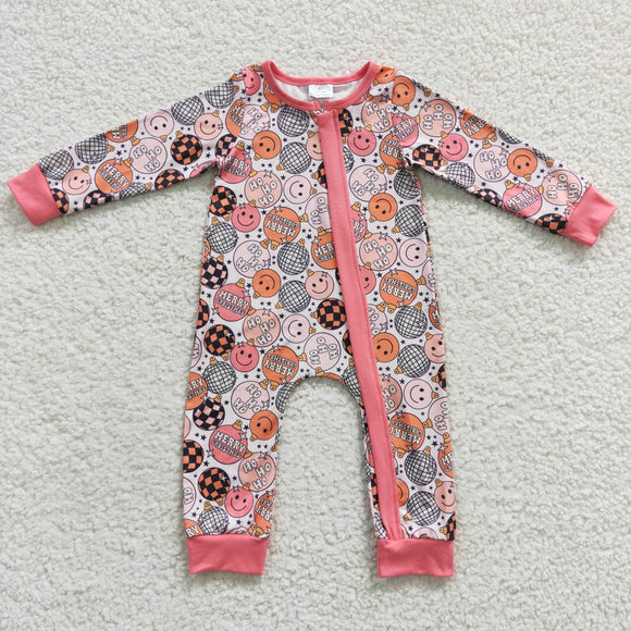 Christmas oh oh oh smile zip romper