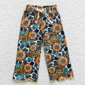 western sunflower loose pants