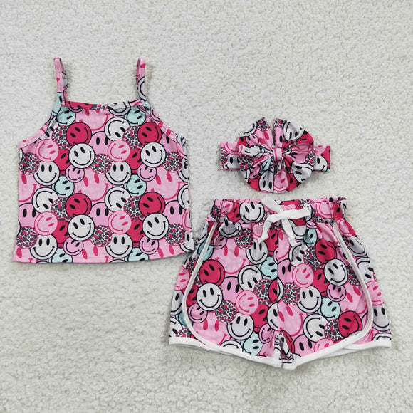 summer smile pink girls outfit