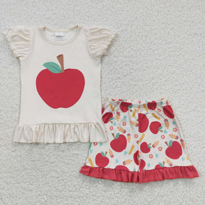 GSSO0359-- back to school apple yellow girls outfitGSSO0359
