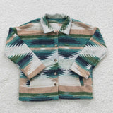 new style western long sleeve GREEN boy jacket