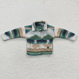 new style western long sleeve GREEN boy jacket