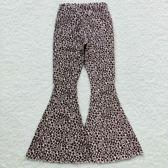 Adult leopard Bell-bottom jeans