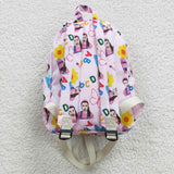 High quality  back to school ABCD pink print backpack