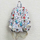 High quality  back to school ABC  and 123 print backpack