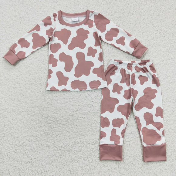 --GLP0448--pre order leopard brown pajamas girls clothing