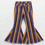 new style purple and orange stripe jeans
