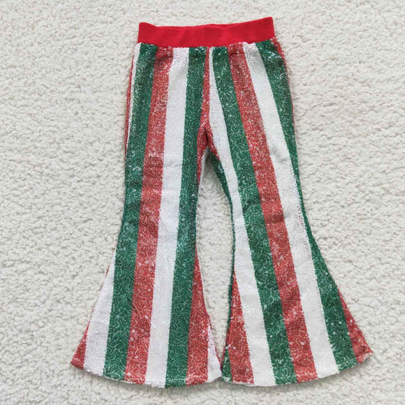 green and red stripe girls Sequin pants