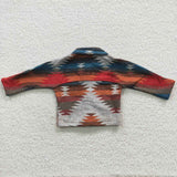 new style western long sleeve blue and red boy jacket