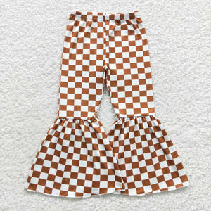 Brown checkerboard pants