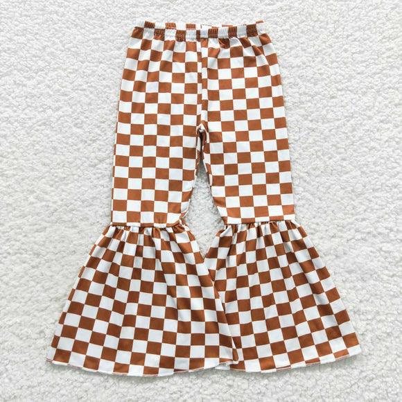 Brown checkerboard pants