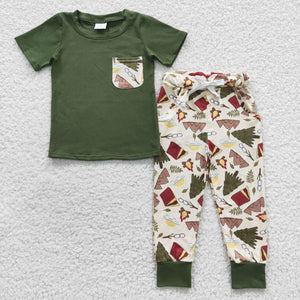 green camping boys outfit