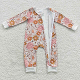 long sleeve floral zip sleeper