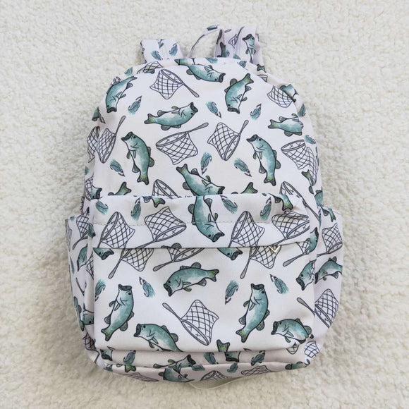 High quality FISHING print backpack