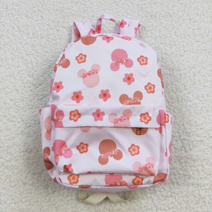 High quality cartoon mouse orange print backpack