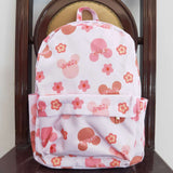 High quality cartoon mouse orange print backpack