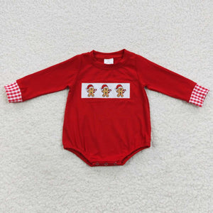 Christmas long sleeve embroidered cartoon red boy bubble