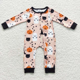 Long sleeve Halloween ghost zip sleeper