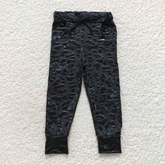 new style black leopard pants