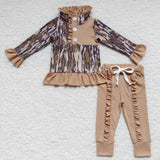 camo ruffle girls clothing