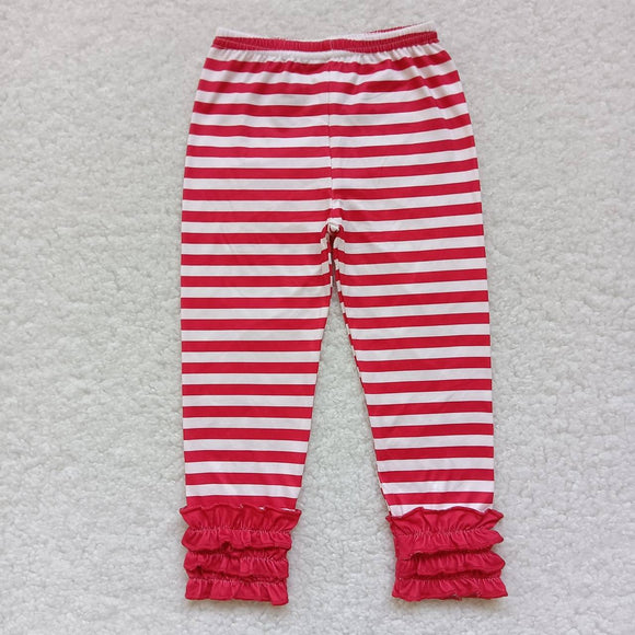stripe red leggings