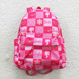 pre order High quality cartoon barbie pink print backpack