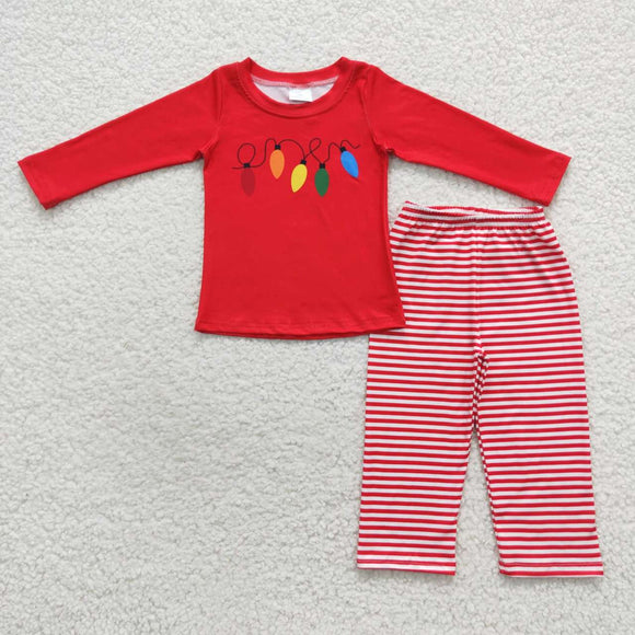 colorful Christmas light boy outfits