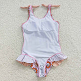 smile floral  One-piece swimsuit