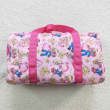 High quality CARTOON princess pink print women's duffel bag