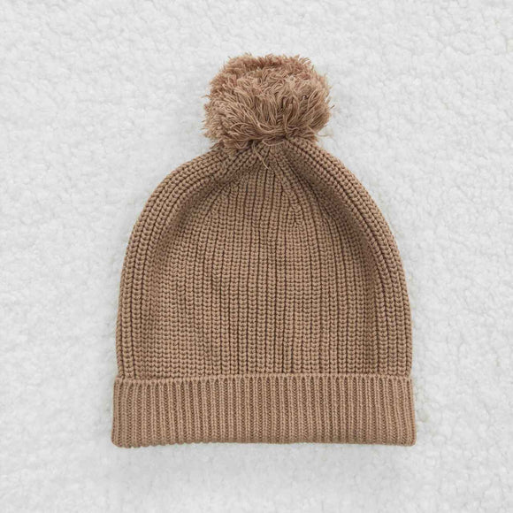 HA0005--brown Knit hat for kids