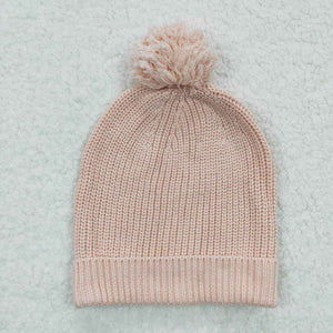 HA0001--pink Knit hat for kids