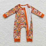 long sleeve Butterfly mushroom zip sleeper