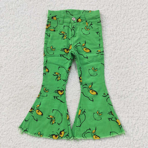 new style Christmas cartoon green  jeans