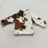 BT0355 --western winter cow print wool Sherpa