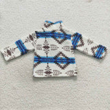 BT0354 --western winter white and blue wool Sherpa