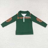 long sleeve mallard green pullover