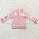 Christmas cartoon pink girl pullover