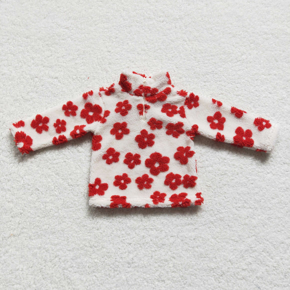 GT0266-new style red floral Furry sherpa
