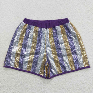 Adult purple stripes shorts