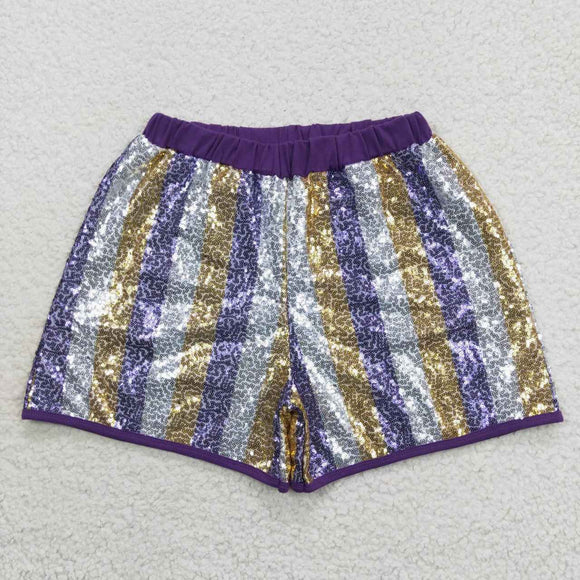 Adult purple stripes shorts