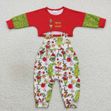 GLP0687--new style Christmas cartoon milk silk girls outfits