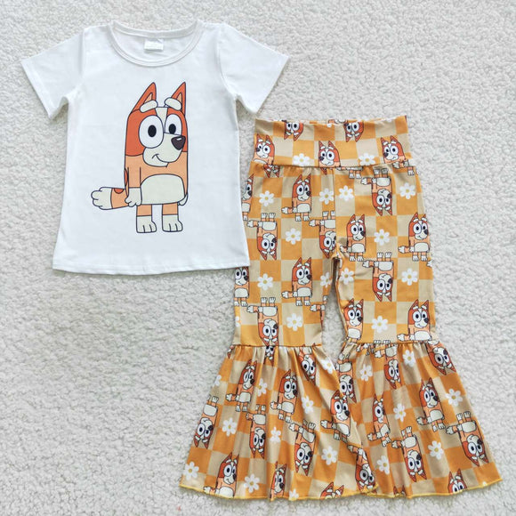 cartoon orange dog girls clothing