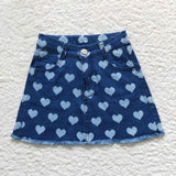GLK0010--new style cute love Denim skirt